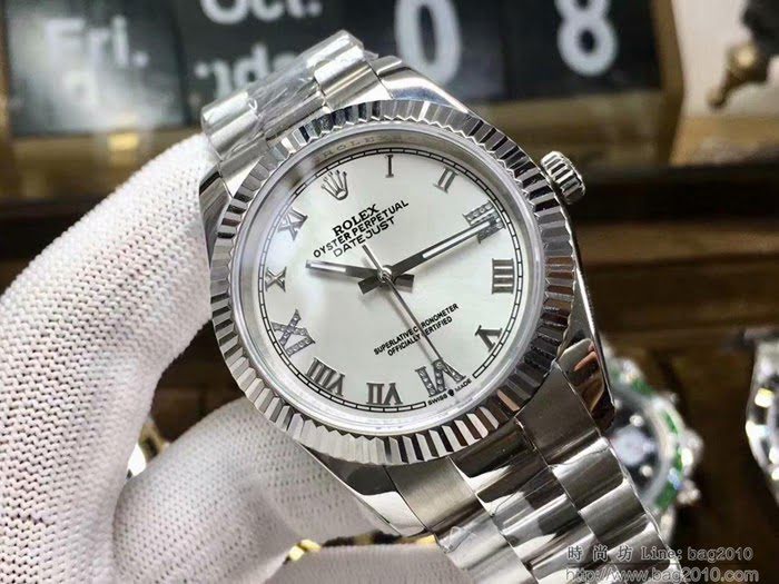 ROLEX勞力士 日誌系列 全新款 經典羅馬刻度設計 奢華典雅 男士腕表  wssb3721